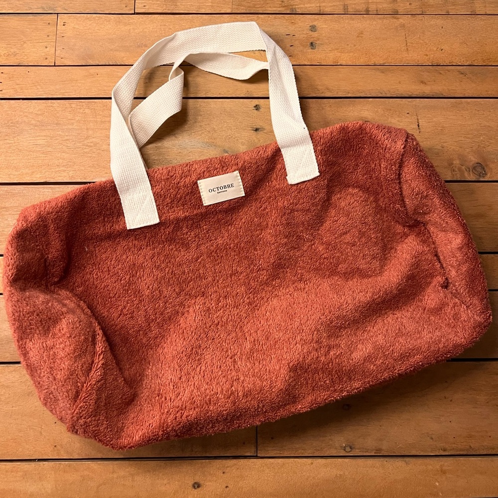 Sezane Octobre Editions French Terry Coral/Rust Duffle Bag